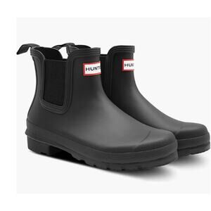 Hunter Women's Original Insulated Chelsea Rain Boots Black Size 8 NIB Waterproof